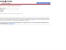 Tablet Screenshot of login.alphatesting.com